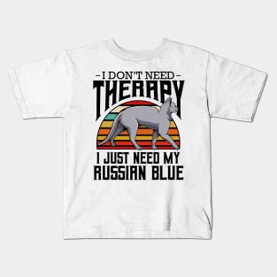 Russian Blue Cat Kids T-Shirt